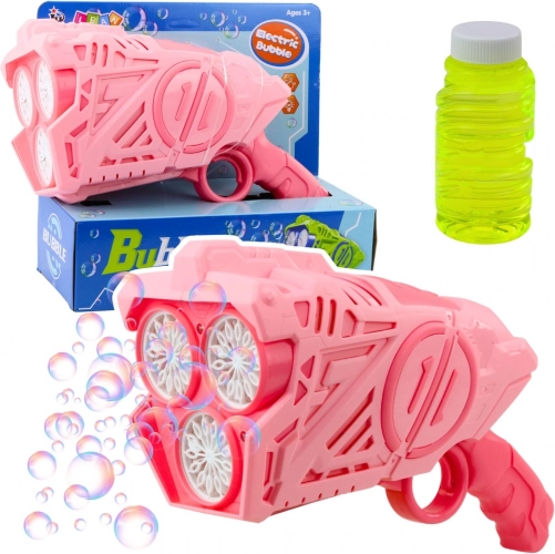 Pištola za milne mehurčke z LED lučkami, rožnata