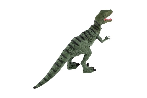Hodeči IC velociraptor plast 50cm na baterije z zvokom in svetlobo v škatli 53x32,5x12cm