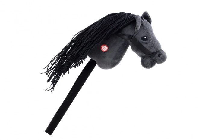 Plišasta glava konja na palici Hobby Horse Longhair Black Sounds