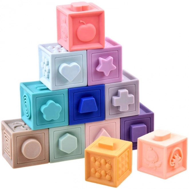 Mehke senzorične kocke za dojenčke 12 kosov