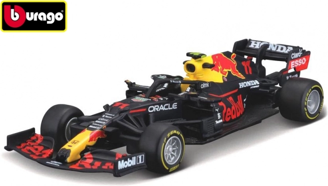 Model dirkalnika Red Bull Racing RB16B 2021 Sergio Pérez 1:43 od Bburago – S čelado