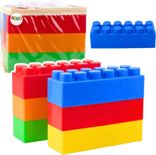 Set velikih barvnih kock v torbi, 6 kosov