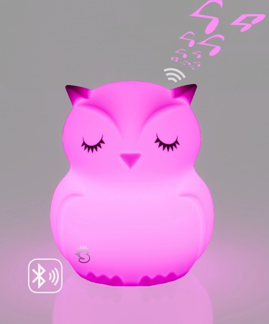 Silikonska nočna luč, ki spreminja barvo z Bluetooth zvočnikom Luč sova HU HU HU HU HU