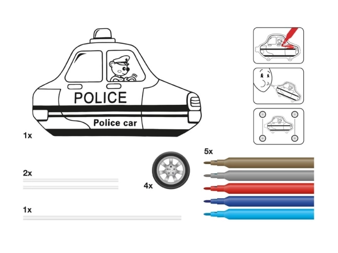 Ustvarjalni komplet Policijski napihljiv avto
