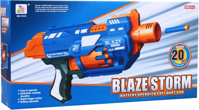 električni pištolski blaster blaze storm z 20 penastimi puščicami, doseg do 10 m
