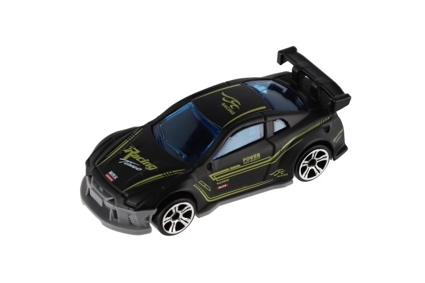 Avto dirkališče 6 kos kovina/plastika 8cm na prosti tek v škatli 10,5x27x4cm