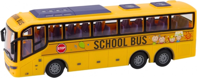 Dirkalni rumeni šolski avtobus RC 1:30 z daljinskim upravljanjem