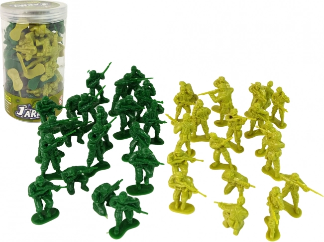 Vojaški set zeleni vojaki 40 delov