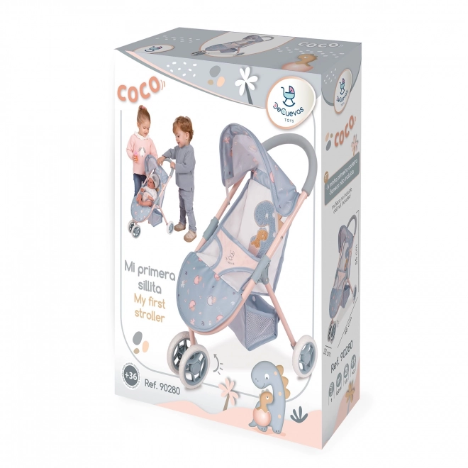 DeCuevas 90280 Športni voziček za punčke tricikel COCO 2024 - 55 cm