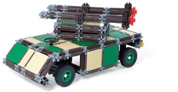 Gradbeni set SEVA ARMADA Bojna vozila plast 436 kosov v škatli 35x33x5cm