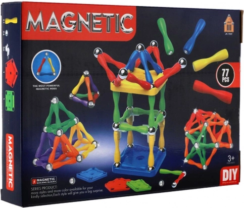 magnetna sestavljanka 77 kosov plastika/kovina