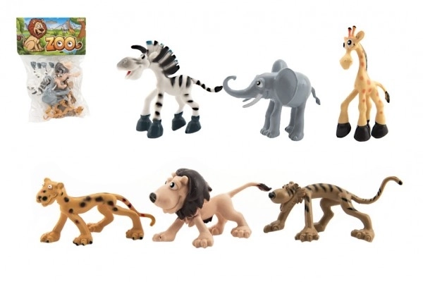 Igrače safari ZOO plast 9-10cm 6 kosov v vrečki