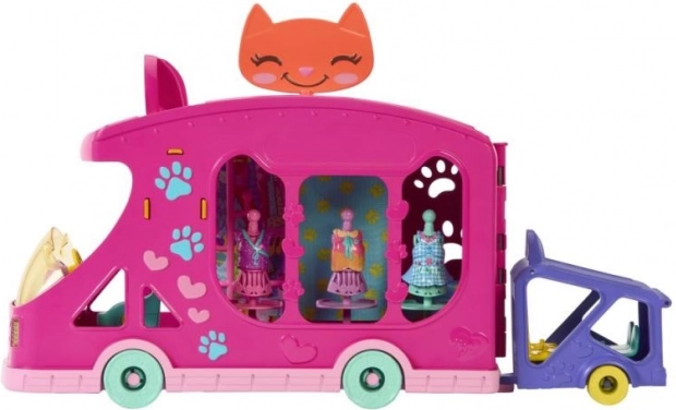 Enchantimals mačji modni butik na kolesih – igralni set