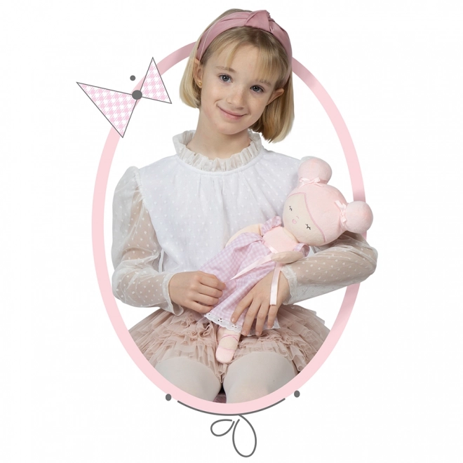DeCuevas 20046 Plišasta punčka NIZA - 36 cm s posteljico