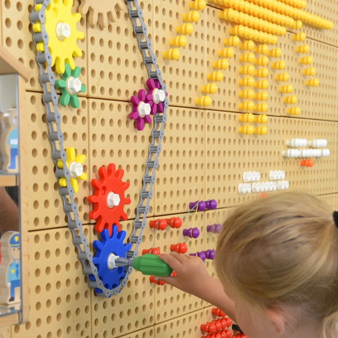 Masterkidz STEM Deska z zobniki in verigo, 39 delov