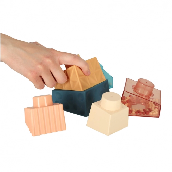 Montessori izobraževalni stolp s kroglicami in teksturami