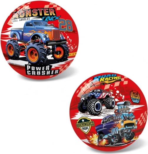 žoga z motivom monster truck, 14 cm