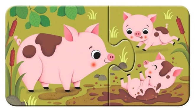 RAVENSBURGER Moje prve sestavljanke – živalice in mladički, 9×2 koščkov