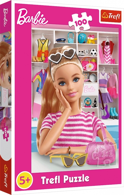 Sestavljanka 100 kosov Spoznaj Barbie