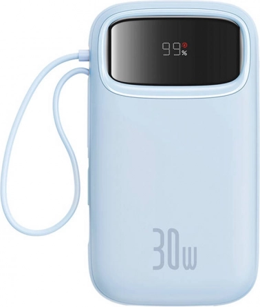 Powerbank Baseus QPow2 20000 mAh 30 W z vgrajenim kablom USB‑C (modra)