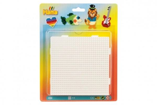 Podloga za likalne perle Hama - povezujoči kvadrat 4 kosi na kartici 20x24x3cm