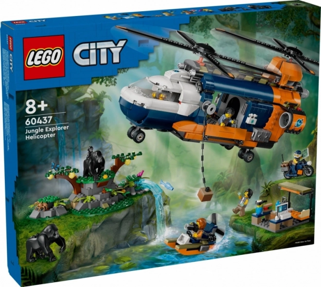 LEGO City 60437 Helikopter za raziskovanje džungle v osnovnem taborišču