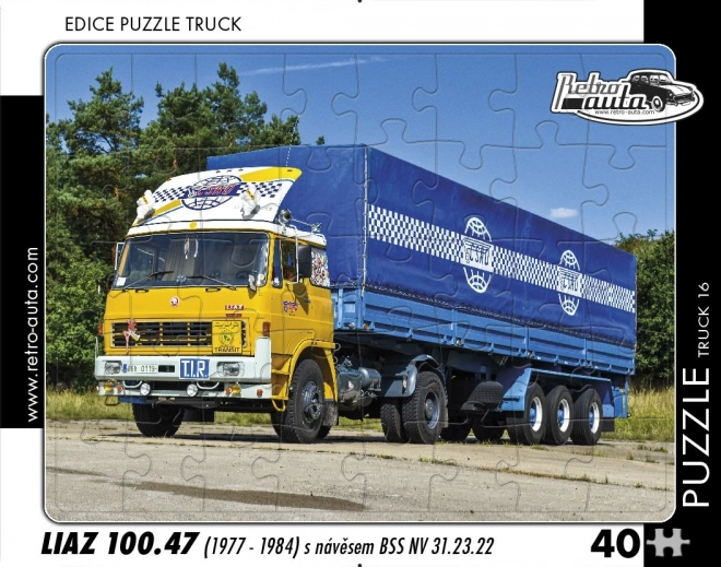 Retro avtomobilske sestavljanke Truck Liaz s prikolico BSS 40 kosov