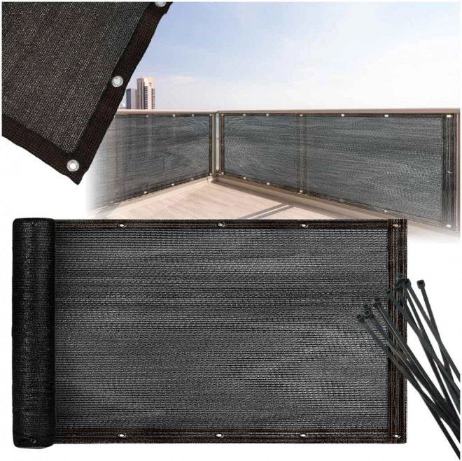 Balkonska zavesa LUARO z UV za610dito in zateznimi trakovi 105x700 cm