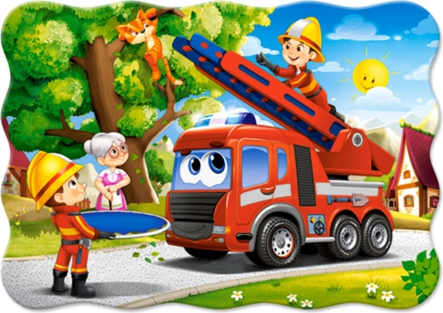 puzzle gasilci na reševanju 30 koščkov