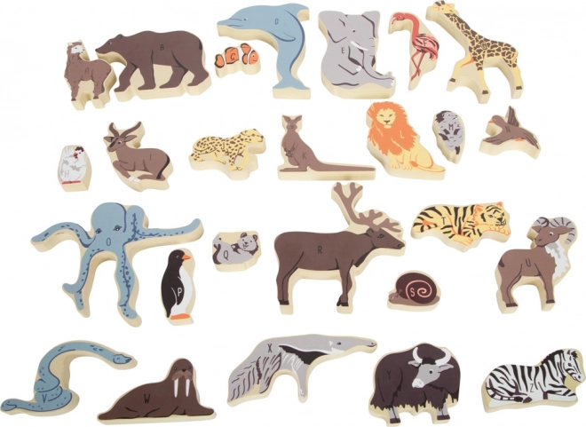 Small Foot Živalski puzzle črke