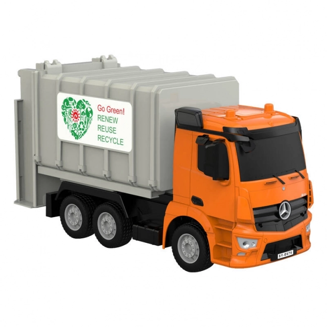 RC smetarsko vozilo na daljinsko upravljanje 1:26 Double Eagle (oranžna) Mercedes-Benz Antos E676-003