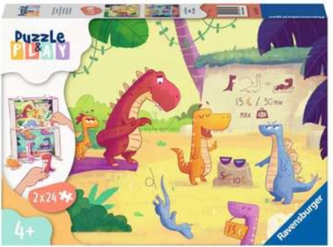 Ravensburger sestavljanka in igra: Dinosavri 2x24 kosov