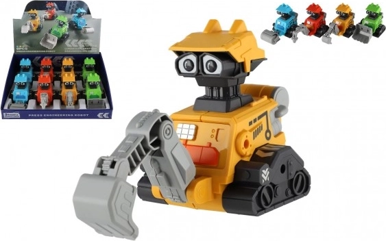 Vesoljski robot na vztrajnik – plastični vozeči robot 14 cm, 4 vrste