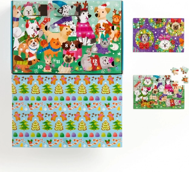 Božično odštevanje Puzzle set 12 kosov