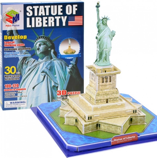 3D sestavljanka Kip svobode – izobraževalni model New Yorka (30 kosov)