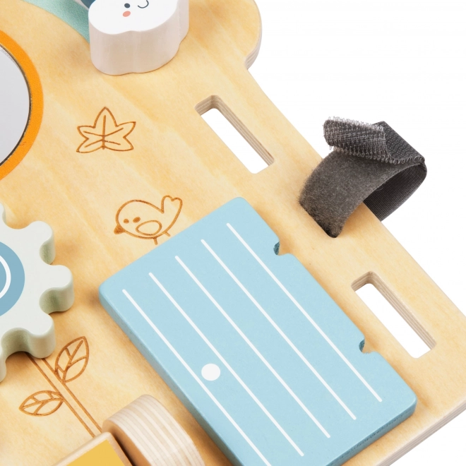 Tooky Toy Velika Lesena Manipulacijska Tabla Hiša - Aktivnostni Center