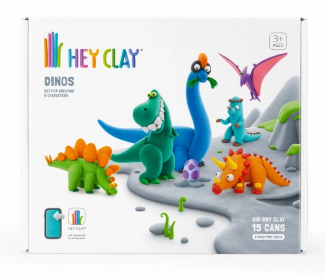 Komplet plastična masa Hey Clay Dinozavri