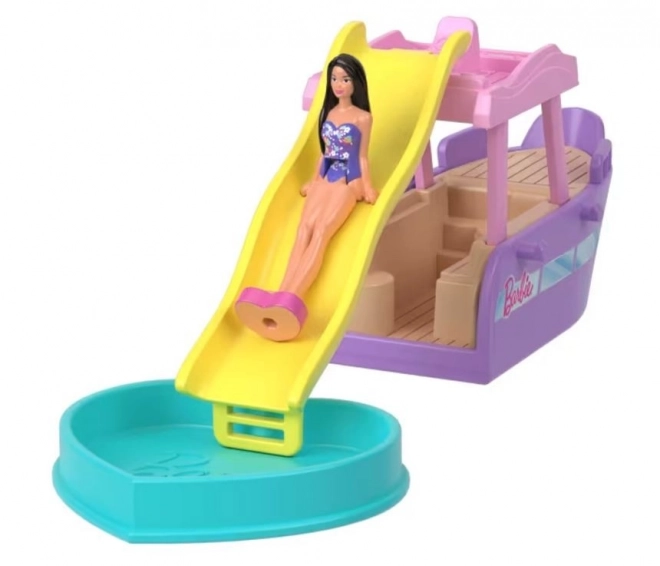 Mini BarbieLand komplet z Barbie figurico in vozilom