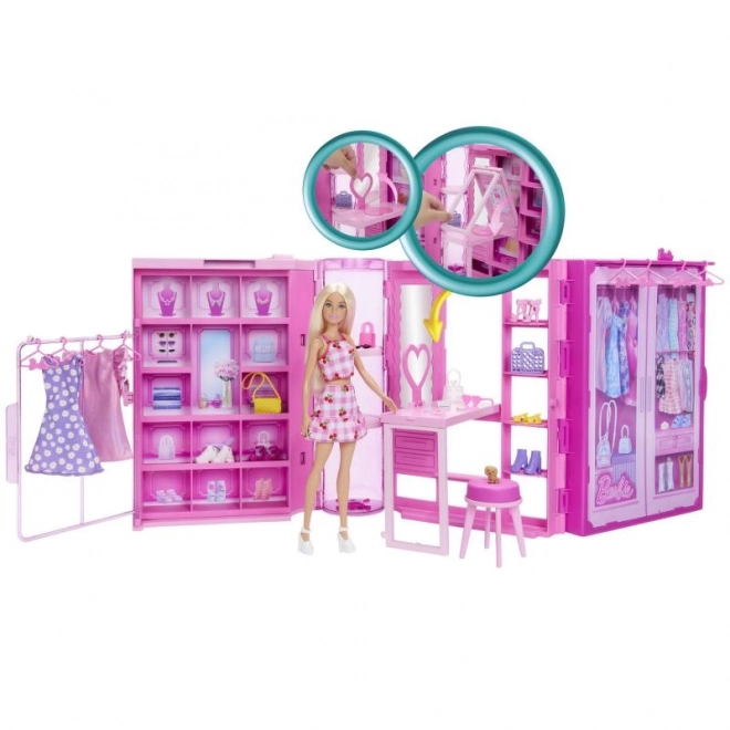 Barbie Sanjske gardrobe v pastelnih barvah s punčko