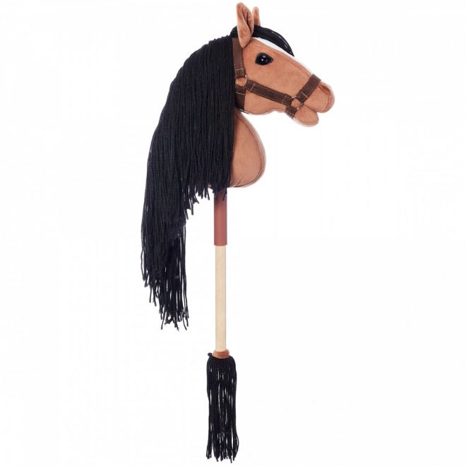 Konjiček na palici Hobby Horse HOPPIHORSE temno rjav