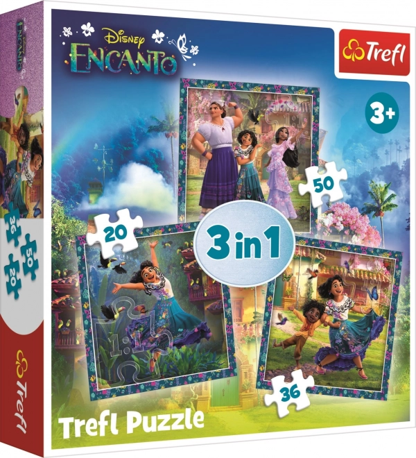 TREFL Puzzle Encanto: Likovi 3v1 (20,36,50 kosov)