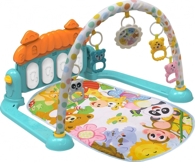 Chipolino igralna podloga s pianinom Zoo party – Modra