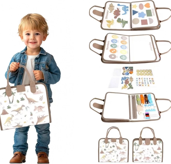 2kids toys senzorična busy knjiga dinozavri