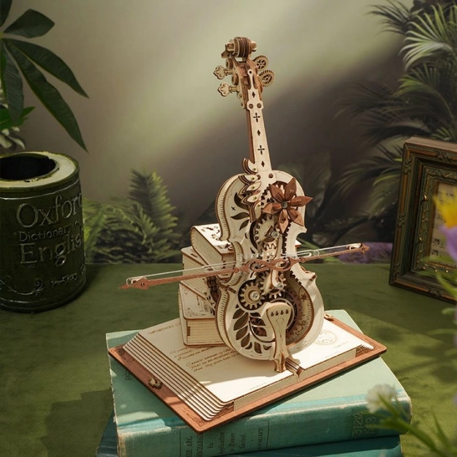 RoboTime lesene mehanske uganke Čarobni violončelo (električni pogon)