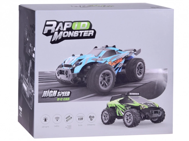 Daljinsko vodeni avto Rapid Monster z osvetlitvijo