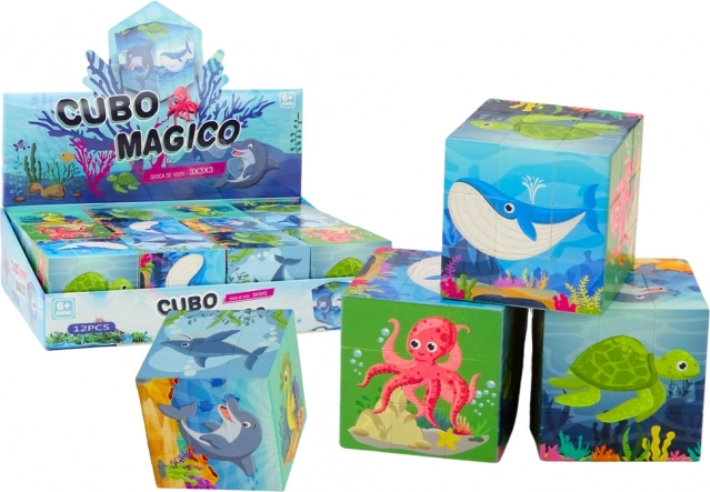 Magična kocka Izobraževalna sestavljanka Morske živali Puzzle igra