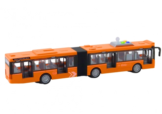 Harmonika mestni avtobus 1:16 Pogon Luči Zvoki Oranžen