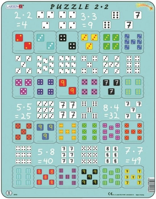 Larsen Učno puzzle Množenje s kockami