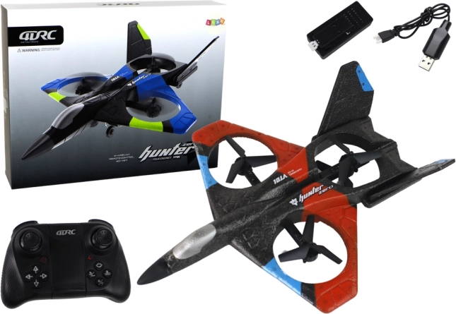 Kvadrokopter RC Fighter Daljinsko voden letal Rdeč