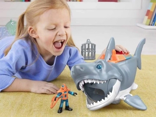 Mega napadalni morski pes Imaginext s premičnimi čeljustmi